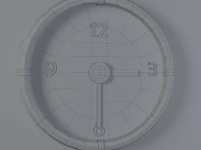 Wall Clock - Circle Light 3D model