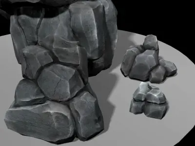 Rocks group of 3D model