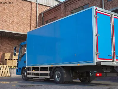  Commercial Cargo Delivery Box Lorry Simplified 