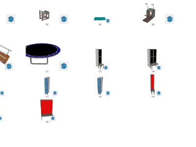 Block Pack for Gyms and Fitness Centers 3D model