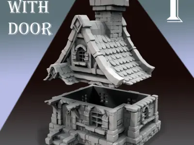Medieval house 3D print model