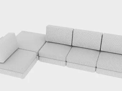 Modern Sofa fabric  Free 3D model