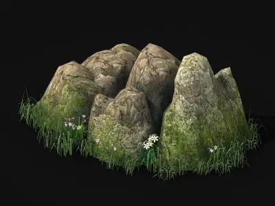 Explore the mountains - rock 02 3D model