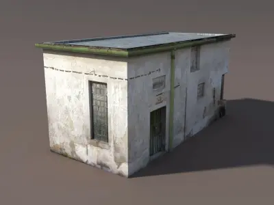 Derelict House Low poly 66 3D model