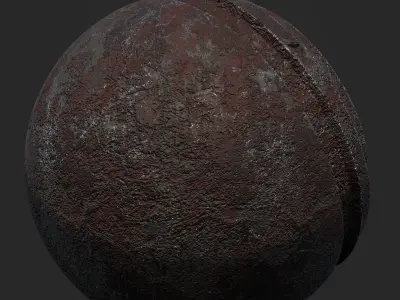 hard rusty metal Low-poly 3D model