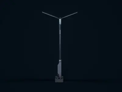 Sci Fi Street Light 2 Low-poly 3D model