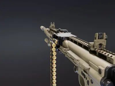 REAPR Machine Gun Low-poly 3D model