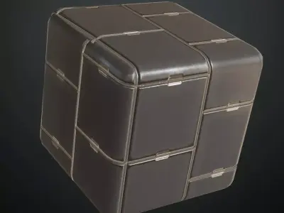 Industrial Warning Striped Metal Panel PBR SEAMLESS Texture