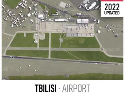 Tbilisi Airport Low-poly 3D model