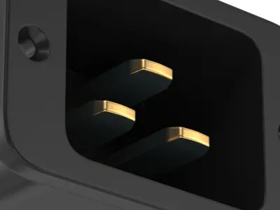 IEC 320 C20 Socket Module 3D model