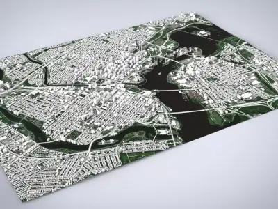 Cityscape  Ottawa Canada 3D model