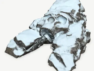 Skull Cave Low-poly 3D model 11