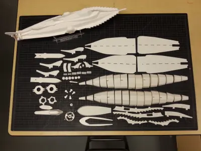 Nautilus submarine on table 3D print model