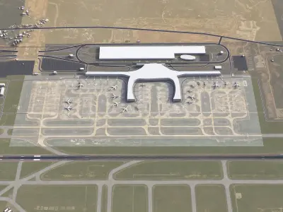 Nanning - 3D Airport Model Low-poly 3D model
