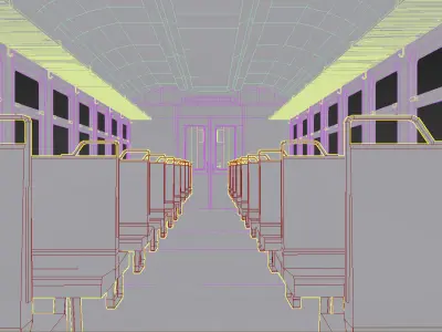 ER-2 EMU Passenger Wagon 3D model 3D model