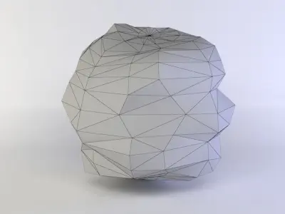 Small round rock  Low-poly 3D model