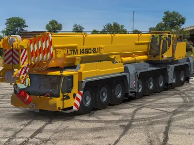  Liebherr LTM 1450 Mobile Crane Rigged 