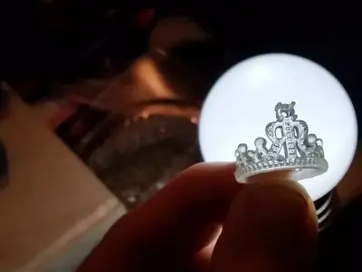 Crown Ring with srones Free 3D print model