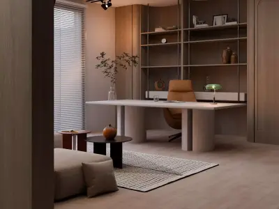 Study room 3D model