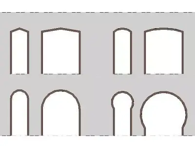 Arch collection I arched window template 3D model