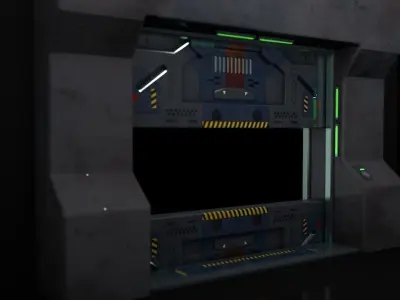 sci fi gate  3D model