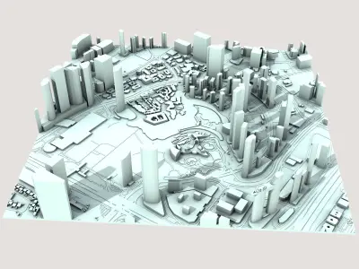 Burj Khalifa Skyscraper in Dubai United Arab Emirates 3D print model