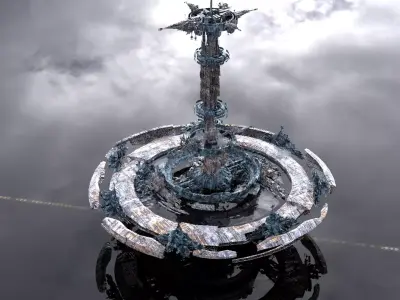 Cloud recon Tower Low-poly 3D model