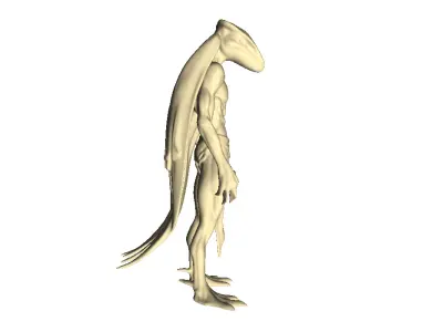 Humanoid dinosaur 3D print model