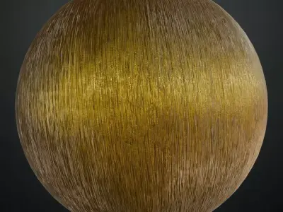 Golden Brushed PBR Seamless Texture