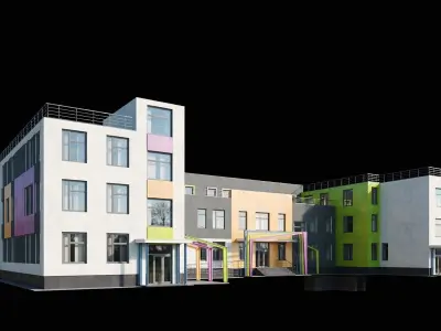 Kindergarten building 2 3D model