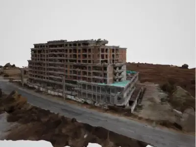 Block of flats near Malinov street 3D model