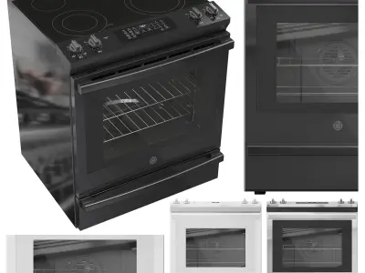 GE Electric Range 30SlideIn 3D model