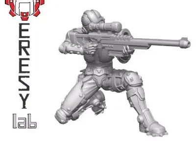 Heresylab - Sauberung female Sniper 3D print model