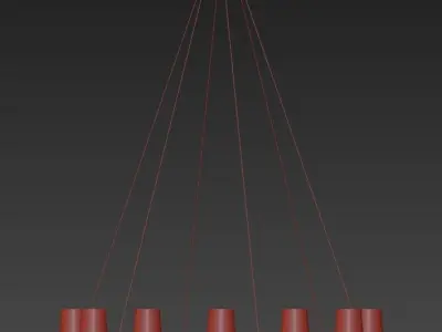 RH Pauillac Round Chandelier 3D model