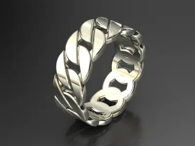 Link Chain Ring full size 4-12 US 3D print model