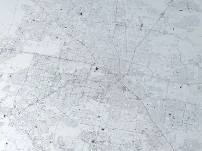 Houston Road Network and Streets 3D model