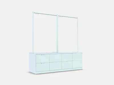 NORDLI Chest of 8 drawers Low-poly 3D model