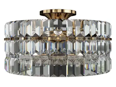 Pair of Orrefors Crystal Flushmounts Low-poly 3D model