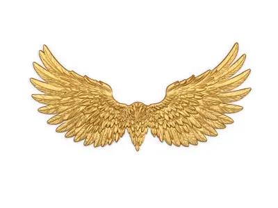 Wings Printable carved decor 19 3D print model