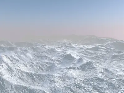 Glacier sheet of paper 3D model