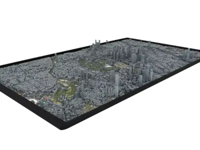 City of Tokyo Low-poly 3D model