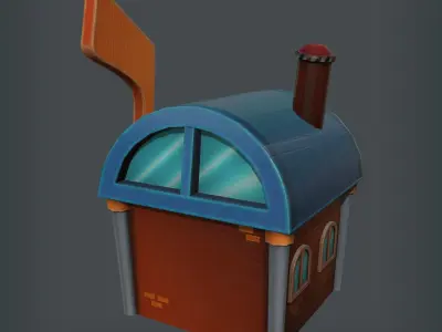 Mailbox House Low-poly 3D model
