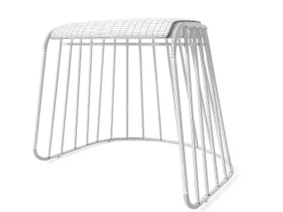 Brides Veil Low and Counter Stool 3D model