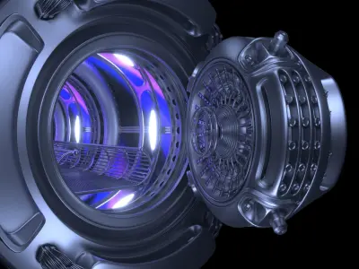 Space tunnel with vortex effect  3D model