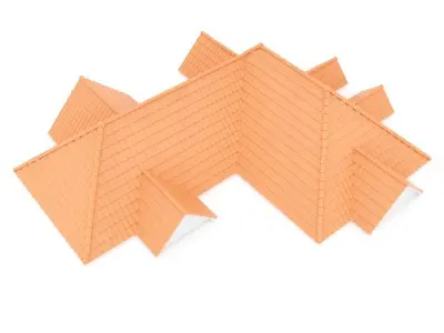 Realistic Roof Shingles 14 3D model