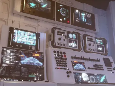 Sci-fi Control Room 3D model
