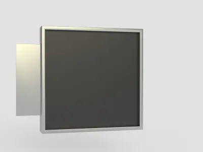 Metallic Signboard 3D model