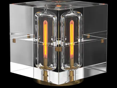 GLACON SQUARE TABLE LAMP 3D model