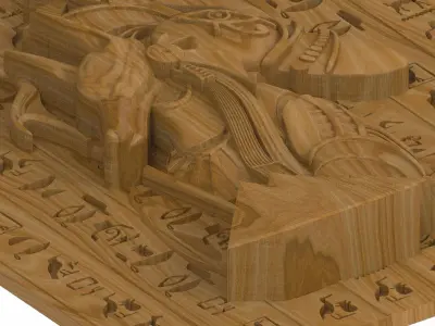 Carved panel painting STL 3D model 35