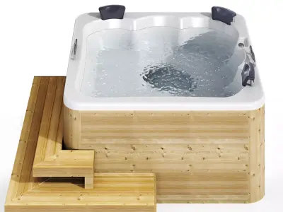 Jacuzzi 04 Spa pool Low-poly 3D model